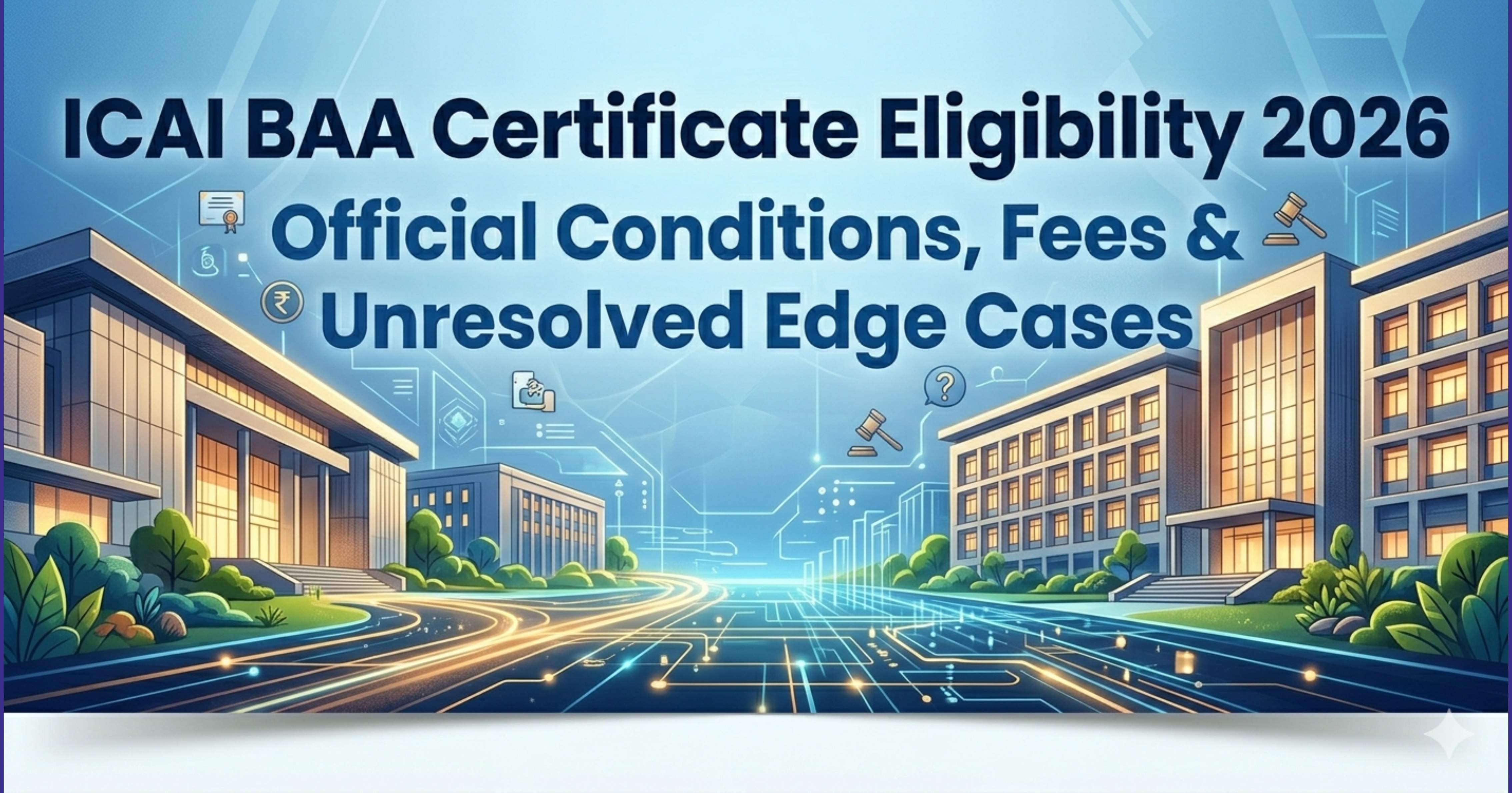 ICAI BAA Certificate Eligibility 2026: Official Conditions, Fees & Unresolved Edge Cases