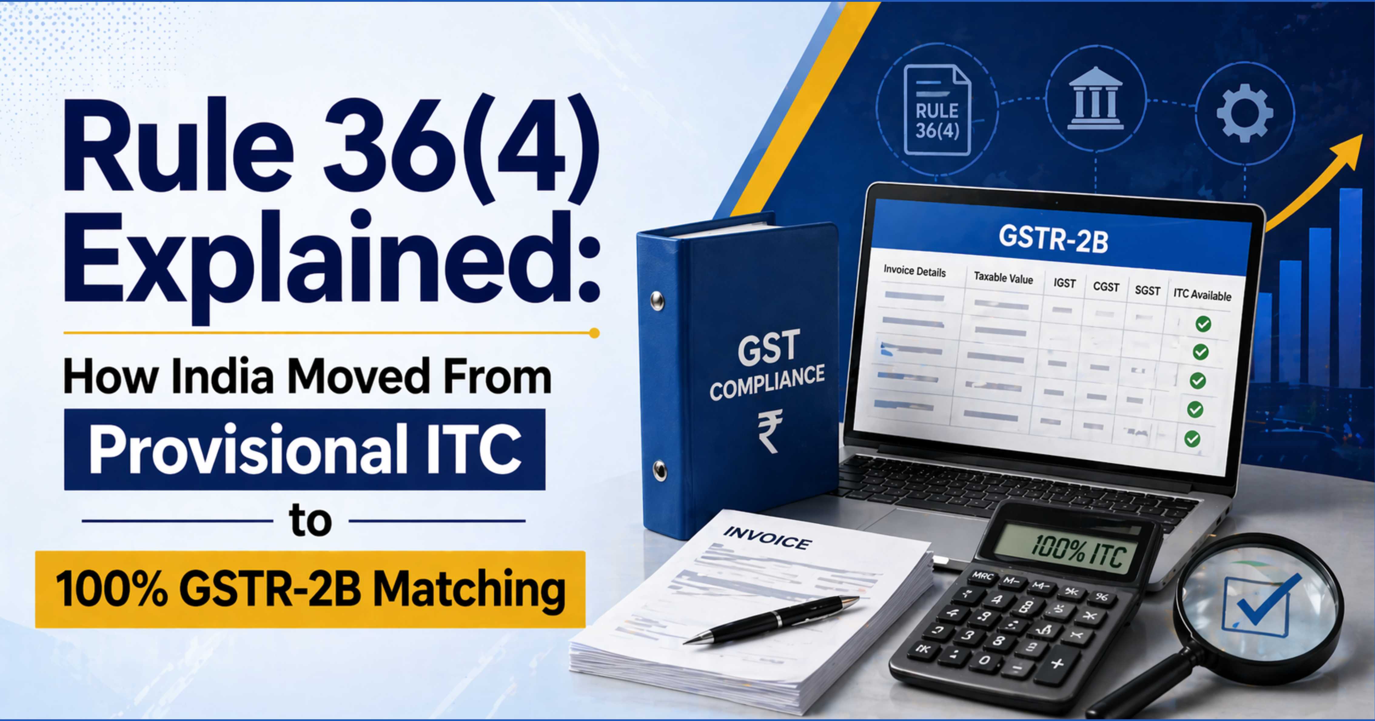 Rule 36(4) Explained: How India Moved From Provisional ITC to 100% GSTR-2B Matching